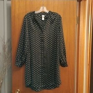 H&M Black and White Polka Dot Dress Size 6